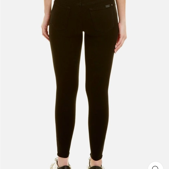 7 for All Mankind Bair The Ankle Skinny Blacked Distressed Jeans Size 26 - Picture 4 of 11